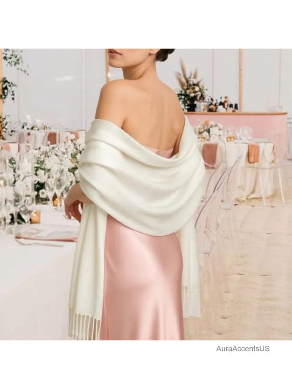 Women's Pashmina Shawl Wrap for Evening Dress Bridesmaid Wedding Winter Warm